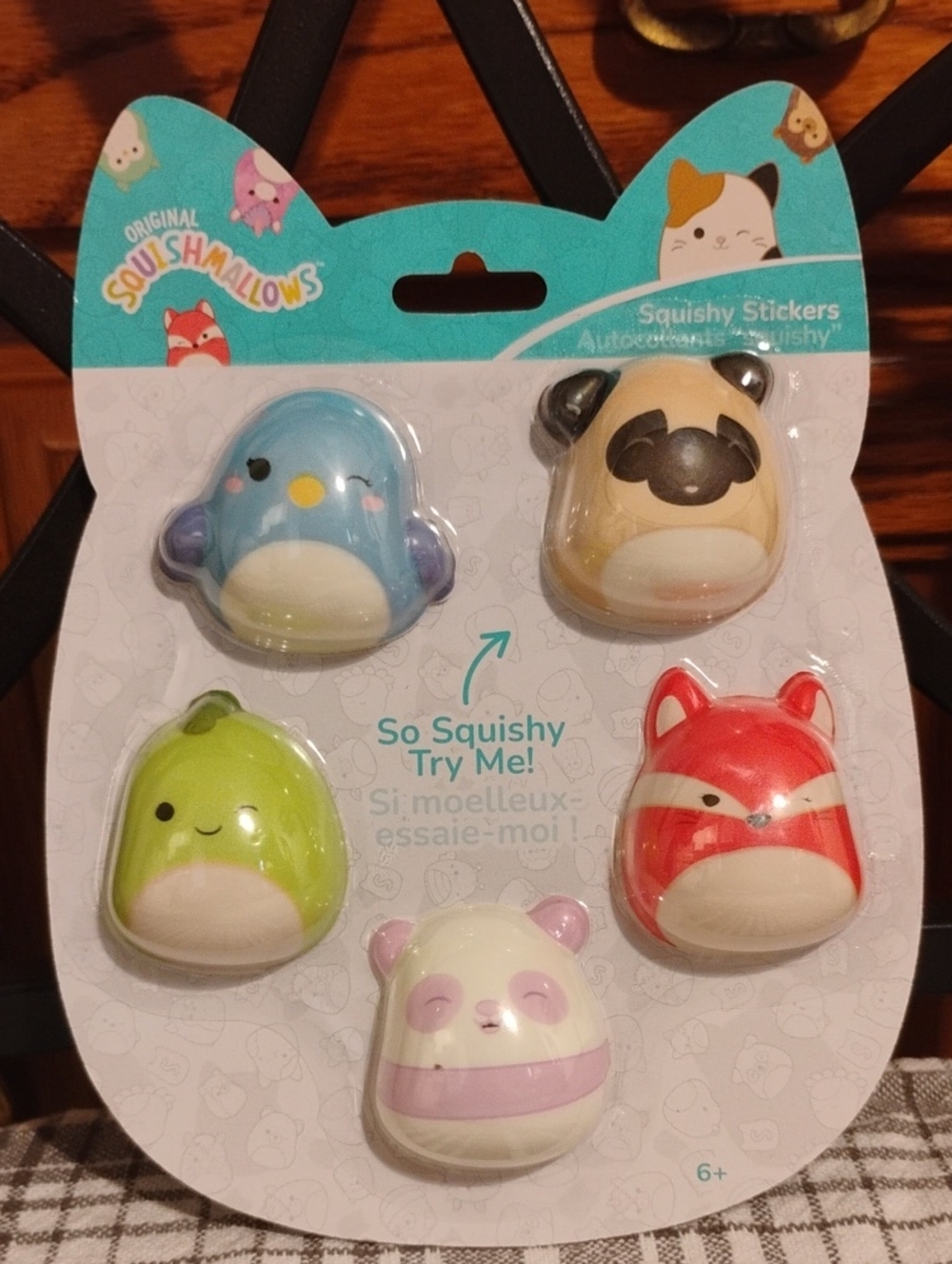 ✨ Original Squishmallows 5-Piece Squishy Sticker Set 💖